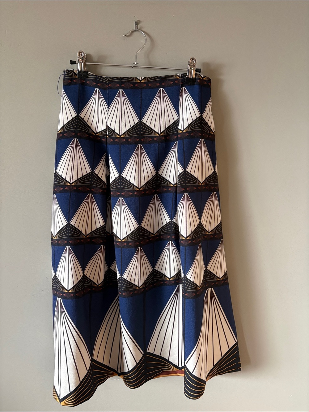 M&S Geometric A-Line Midi Skirt